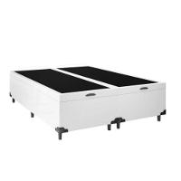 Cama Box Baú King 193 Bipartido Tecido Branco Com Colchão Paris De Molas Bello Box 67x193x203 - 2