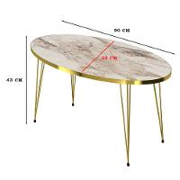 Conjunto De Mesa De Centro 4 Peças - Mármore Branco - 3