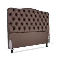 Cabeceira King 193 - Bello Box - Dunas Sintético Marrom - 2