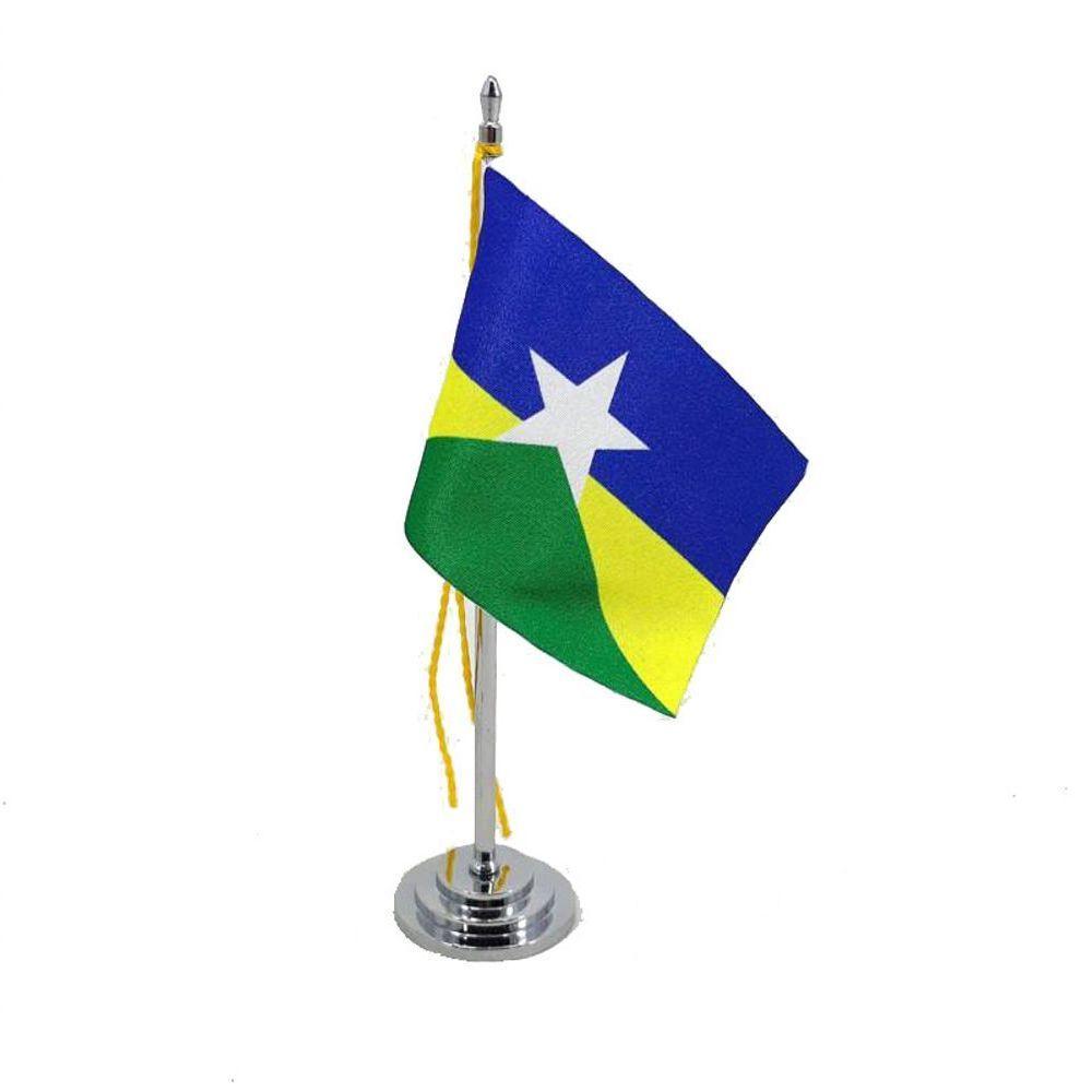 Mini Bandeira Mesa Estado De Rondônia Mastro 15 Cm - 2