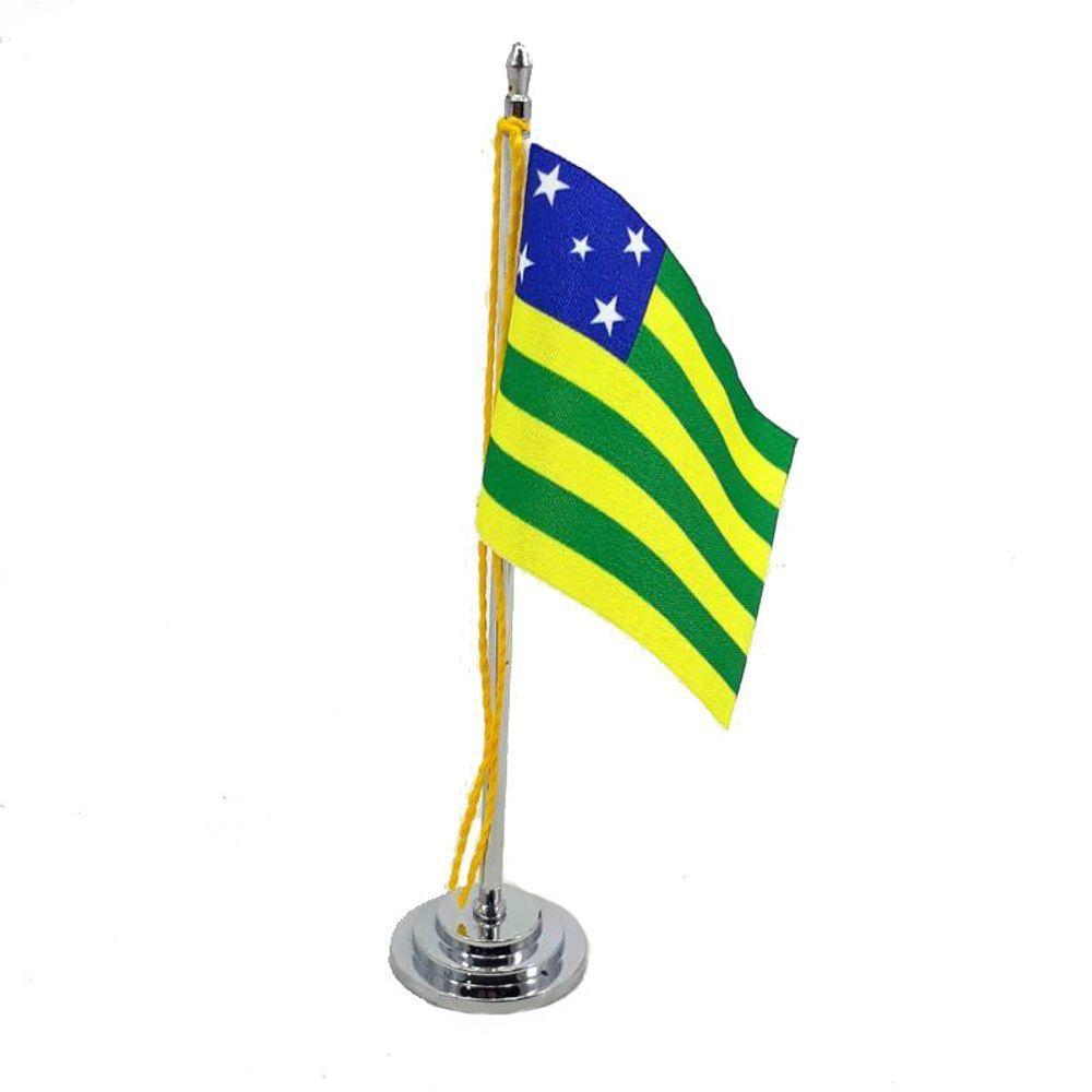Mini Bandeira Mesa Goiás Mastro 15 Cm Poliéster - 2
