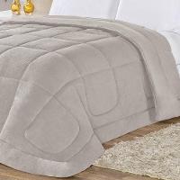 Coberdrom 100% Algodão Malha Com Manta Microfibra Queen 01 Peça - Cinza - 3