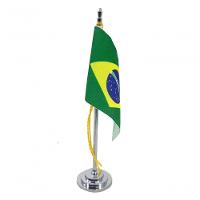 Mini Bandeira De Mesa Do Brasil 15 Cm Poliéster - 2