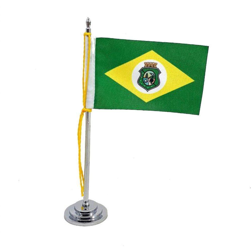 Mini Bandeira Mesa Ceará Mastro 15 Cm Poliéster - 2