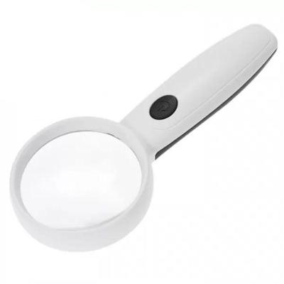 Lupa De Mão ótica 2 Led Recarregável 6.5x E 13x