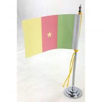 Mini Bandeira De Mesa Camarões 15 Cm Poliéster - 2