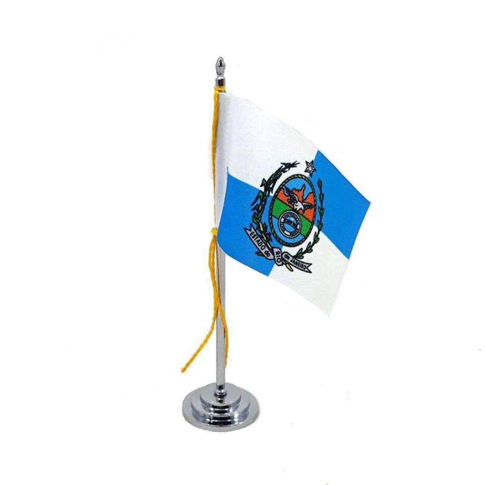 Mini Bandeira Mesa Rio De Janeiro Mastro 15 Cm - 1