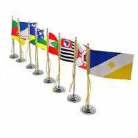 Mini Bandeira Mesa Rio De Janeiro Mastro 15 Cm - 2