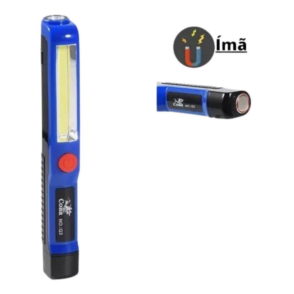 Lanterna Azul Bastão Com Imã 3 Modos De Iluminação Led - 3