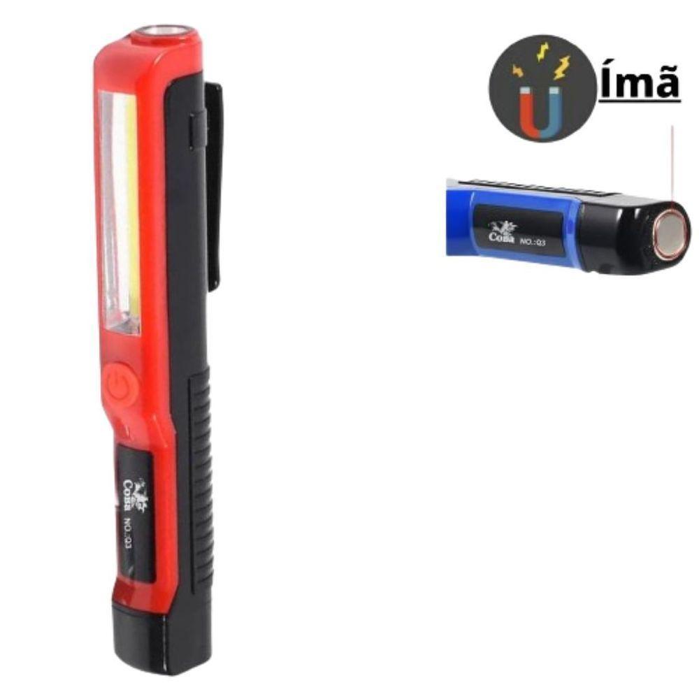 Lanterna Vermelho Bastão Com Imã 3 Modos De Iluminação Led - 3