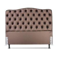 Cabeceira King 193 - Bello Box - Dunas Sintético Marrom - 1