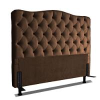 Cabeceira King 193 - Bello Box - Dunas Veludo Tabaco Escuro - 1