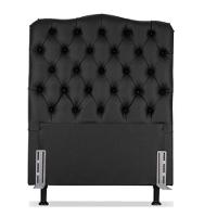 Cabeceira Solteiro 88 - Bello Box - Dunas Sintético Preto - 2