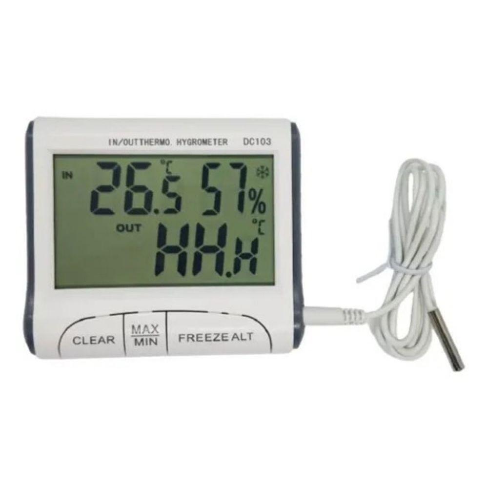 Higrômetro Termômetro Digital Sensor Externo Mede Umidade - 1