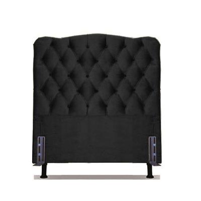 Cabeceira Solteiro 88 - Bello Box - Dunas Suede Preto