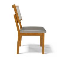 Kit Com 4 Cadeiras Aline Madeira Maciça Assentos Estofados Encostos De Telinha Veludo Chumbo 109 - 9