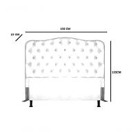 Cabeceira Queen 158 - Bello Box - Dunas Suede Preto - 2