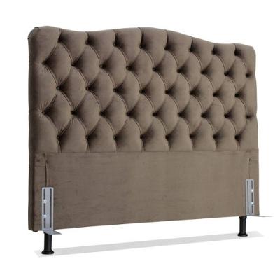 Cabeceira Queen 158 - Bello Box - Dunas Suede Marrom