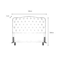 Cabeceira Queen 158 - Bello Box - Dunas Sintético Branco - 4