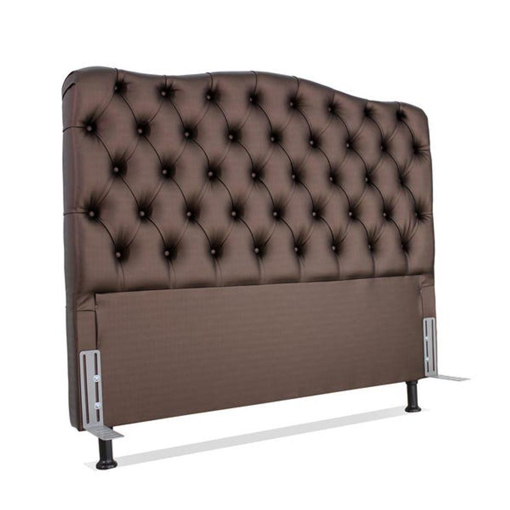 Cabeceira Queen 158 - Bello Box - Dunas Sintético Marrom - 2