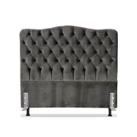 Cabeceira Queen 158 - Bello Box - Dunas Veludo Chumbo - 1