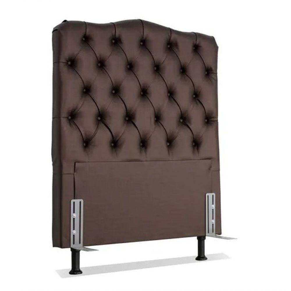 Cabeceira Solteiro 88 - Bello Box - Dunas Sintético Marrom - 1