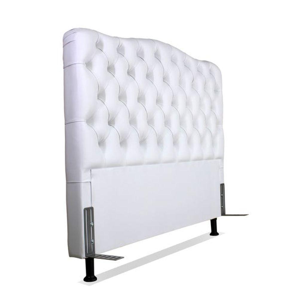 Cabeceira King 193 - Bello Box - Dunas Sintético Branco - 2