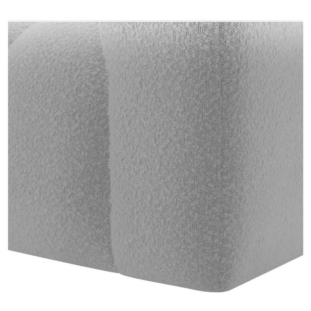 Sofá 2 Lugares Luxo Recepção Escritorio Sala Elegance 150cm Linho Cinza Claro - 7