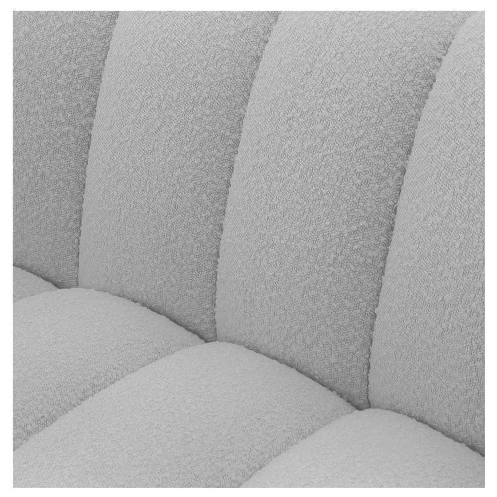 Sofá 2 Lugares Luxo Recepção Escritorio Sala Elegance 150cm Linho Cinza Claro - 9