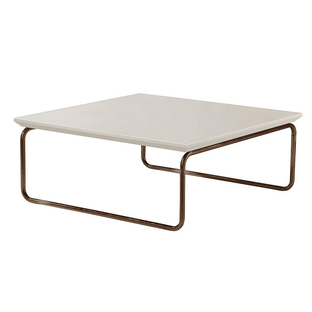 Mesa De Centro Kairos Pé Café Bisart Decor Cor:off White - 3