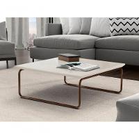 Mesa De Centro Kairos Pé Café Bisart Decor Cor:off White - 1