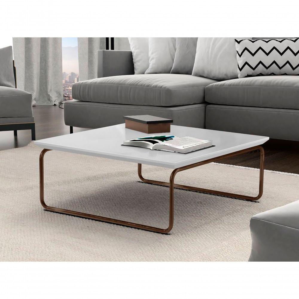 Mesa De Centro Kairos Pé Café Bisart Decor Cor:branco - 1