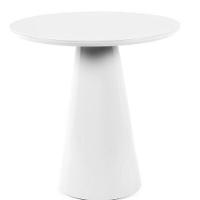 Mesa Lateral Cone Laqueado Branco 51cm - 1