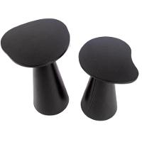 Conjunto De Duas Mesas Laterais Orgânica ébano - 5