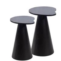 Conjunto De Duas Mesas Laterais Orgânica ébano - 6