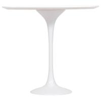 Mesa Lateral Tulipa Saarinen Redonda 51 Cm - Laqueado Base Branca - 2