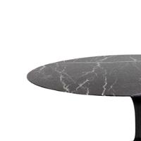 Mesa De Jantar Tulipa Saarinen Redonda 160x90 Cm Mármore Nero - 5