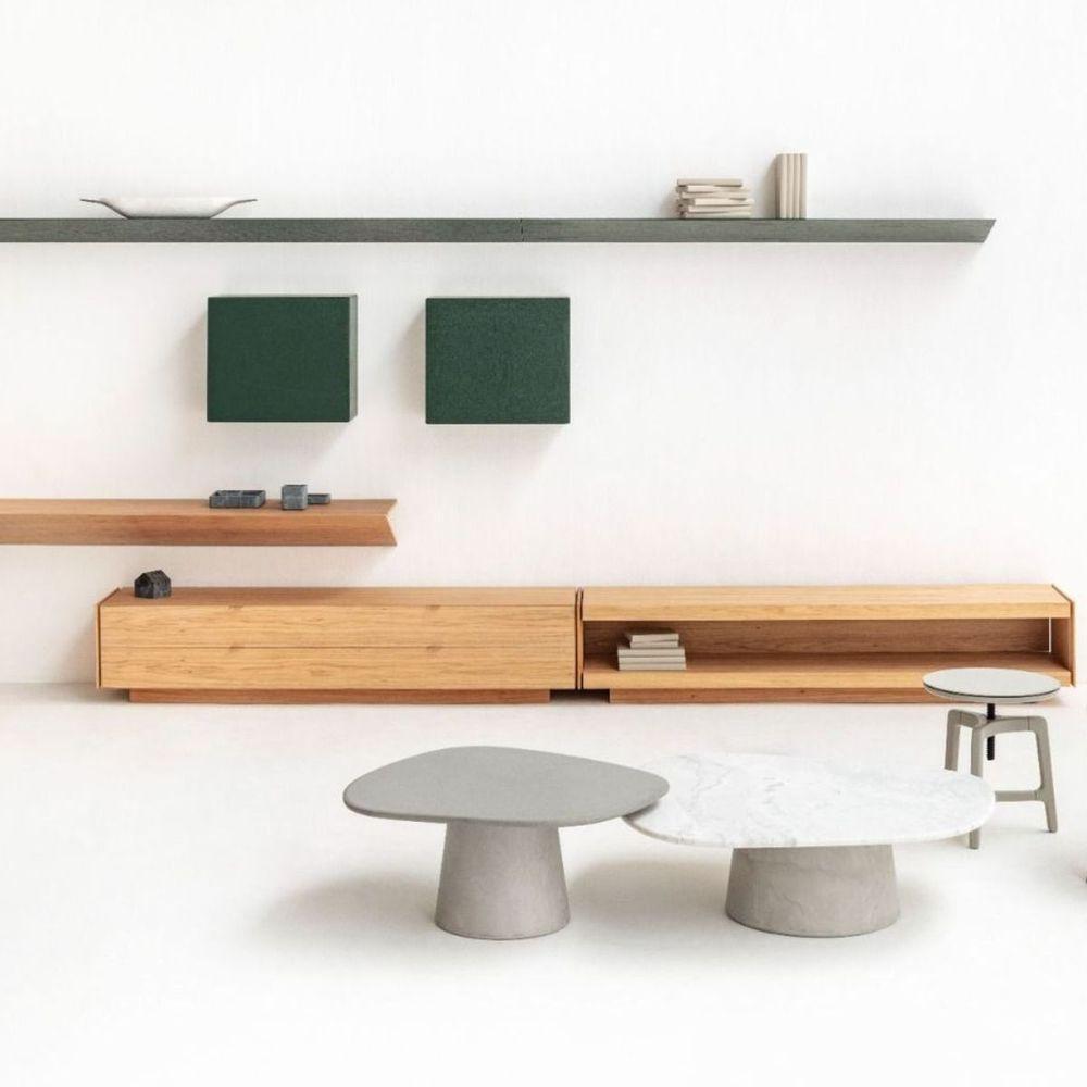 Conjunto De Duas Mesas De Centro Orgânica 90 Cm Mármore E Laqueado - 4