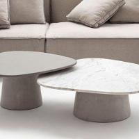 Conjunto De Duas Mesas De Centro Orgânica 90 Cm Mármore E Laqueado - 2