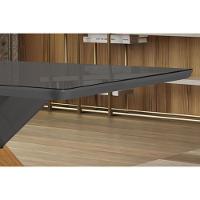 Sala De Jantar Completa Imperatriz Tampo Madeirado C- Vidro Curvo 180x90 E 6 Cadeiras Amsterdã Imbuia-veludo Grafite - Rufato - 8