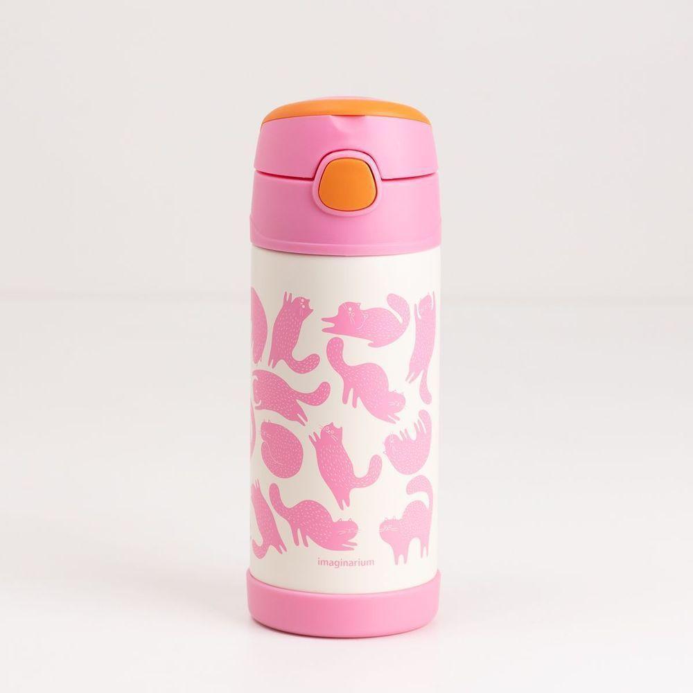 Garrafa Termica Com Canudo Gatinhos - 4