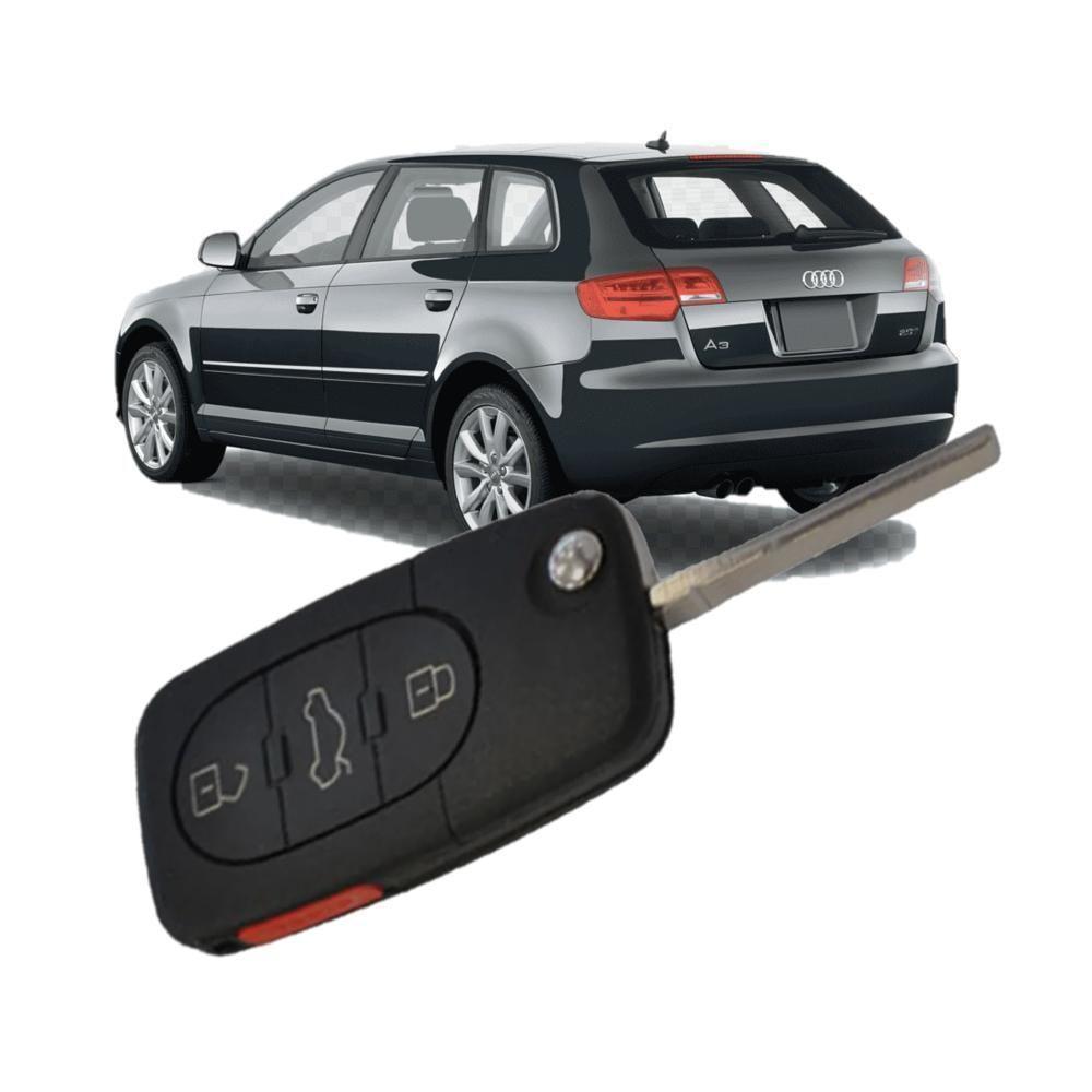 Chave Capa Oca Carcaça 3 Botões Audi A3 Até 2012 [f103] - 1