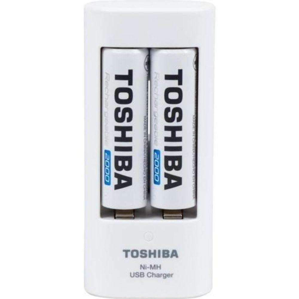 Carregador De Pilha Usb Tnhc-6gme2 Cb (c-2 Pilhas Aa 2000 Mah) Toshiba [f002] - 4