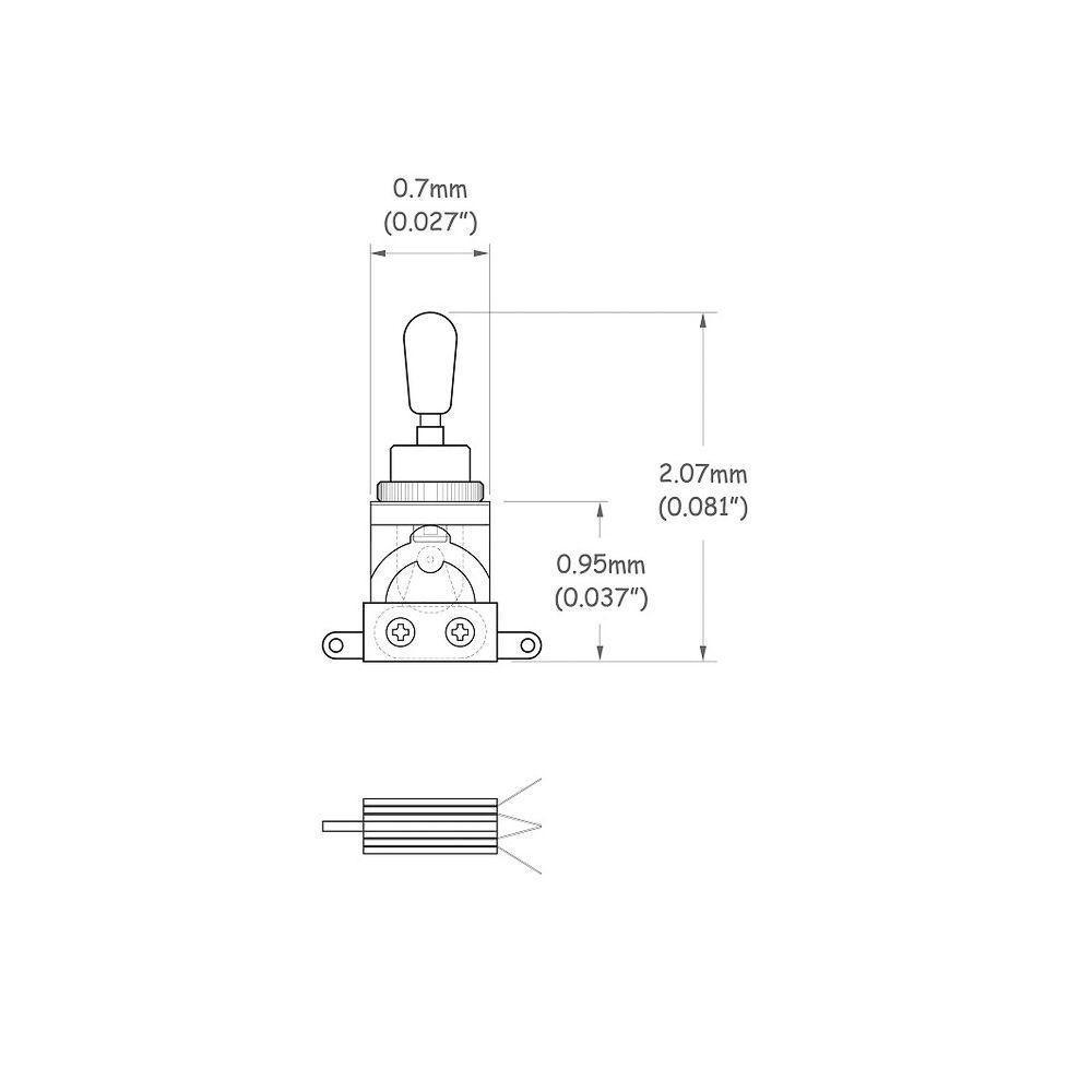 Chave Seletora 3 Posições Dourada-preta Spirit Gd-btg-bk [f035] - 2