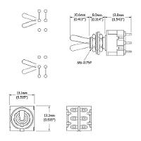 Chave Seletora Mini 2 Posições Toogle Preta Spirit M205-bk [f035] - 2