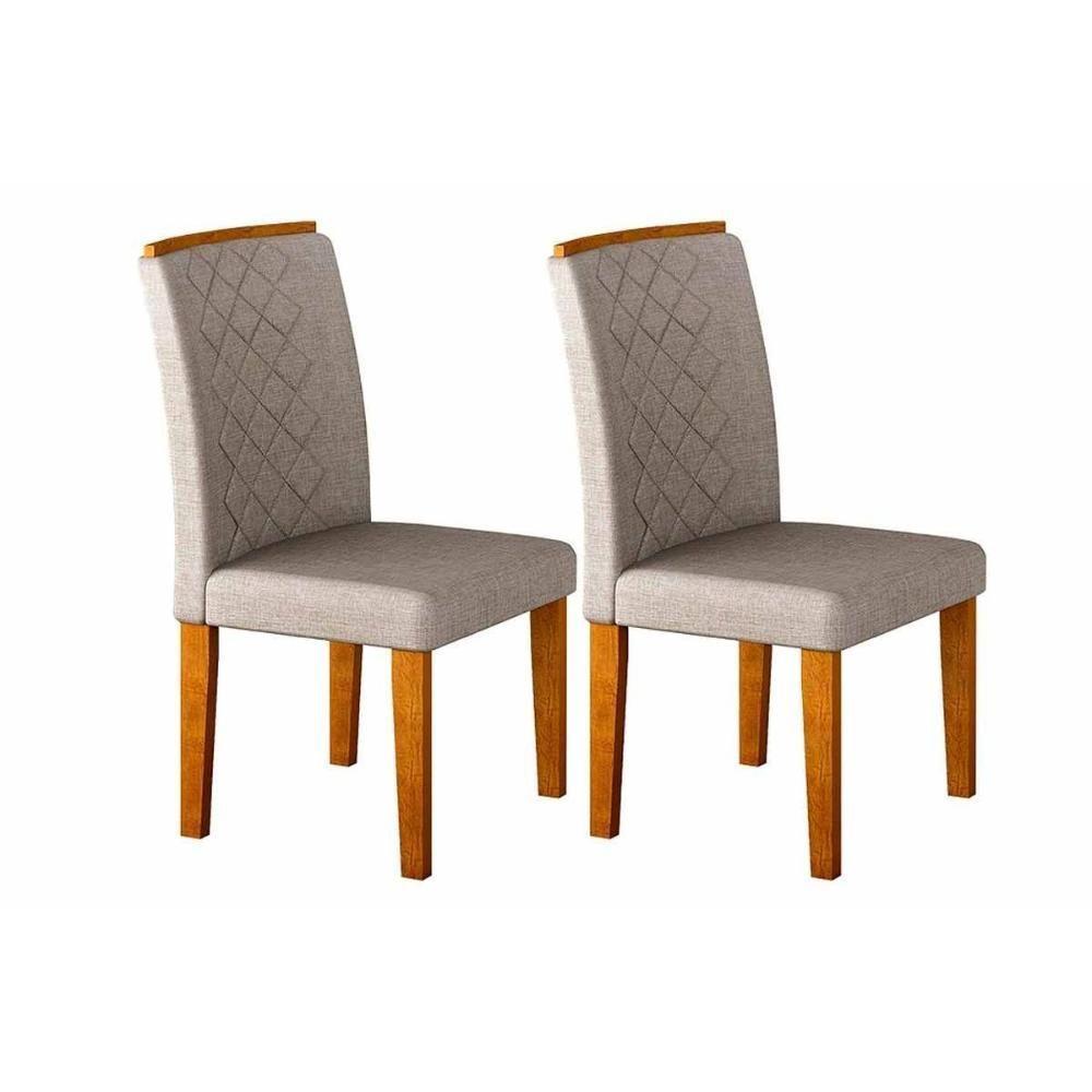 Kit 2 Cadeiras Sala Jantar Jade 2 Un Imbuia-suede Capuccino - Rufato - 8