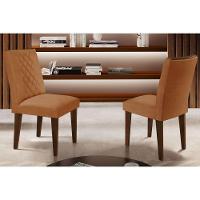 Kit 2 Cadeiras De Cozinha Jade Madeira Capuccino-suede Creme - Rufato - 8