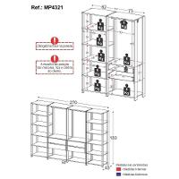 Guarda-roupas Closet Modulado 270cm 4 Peças Com 4 Gavetas E Cabideiros Multimóveis Mp4321 - Branco Branco - 2