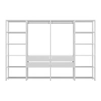 Guarda-roupas Closet Modulado 270cm 4 Peças Com 4 Gavetas E Cabideiros Multimóveis Mp4321 - Branco Branco - 7
