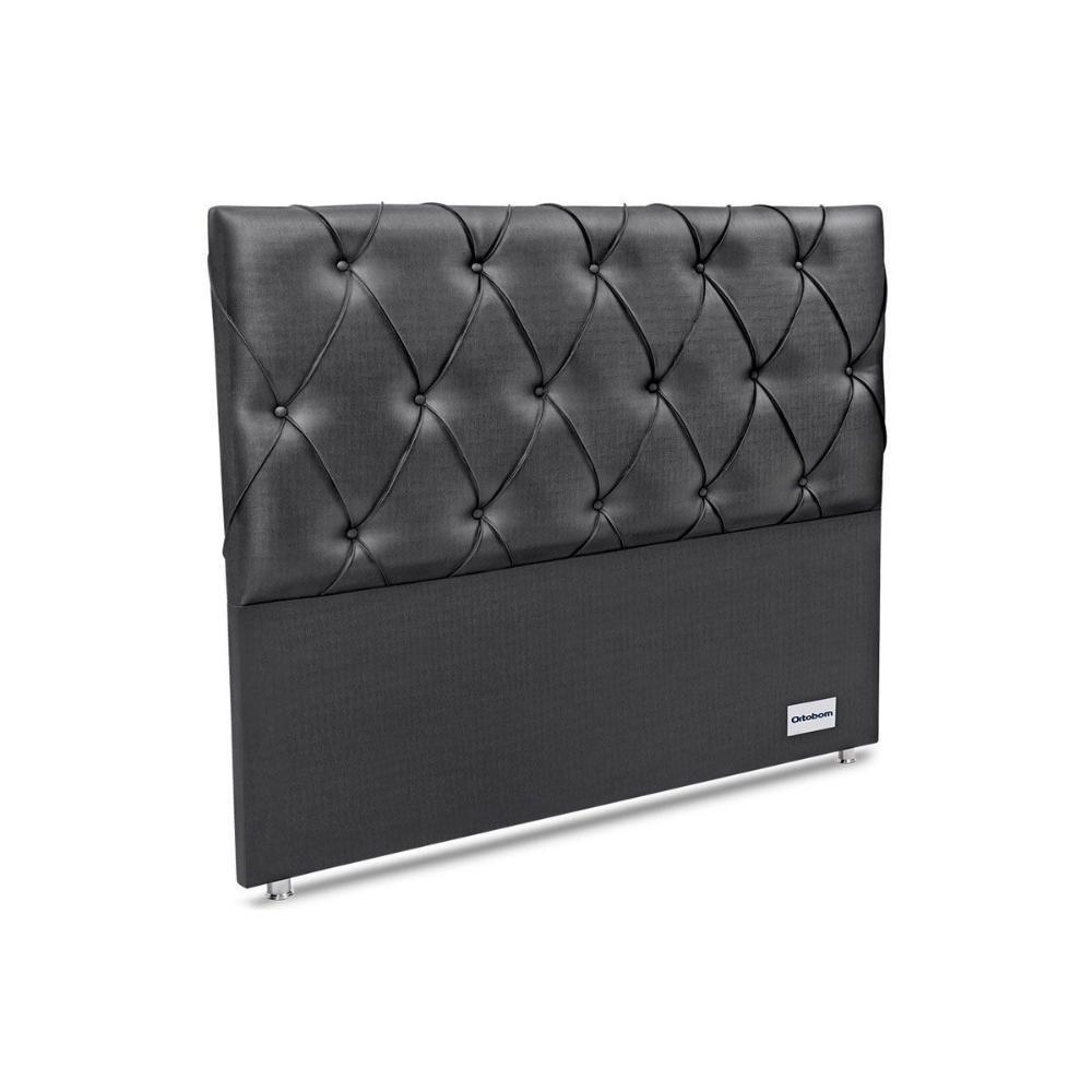 Cabeceira Cama Box Estofada Murat Facto Gray Casal - Courano Cinza - Ortobom - 1